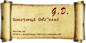 Gosztonyi Dániel névjegykártya